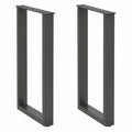 Industrielle Tischbeine U-Form, 2er-Set, Anthrazit, Höhenverstellbar, Stahl