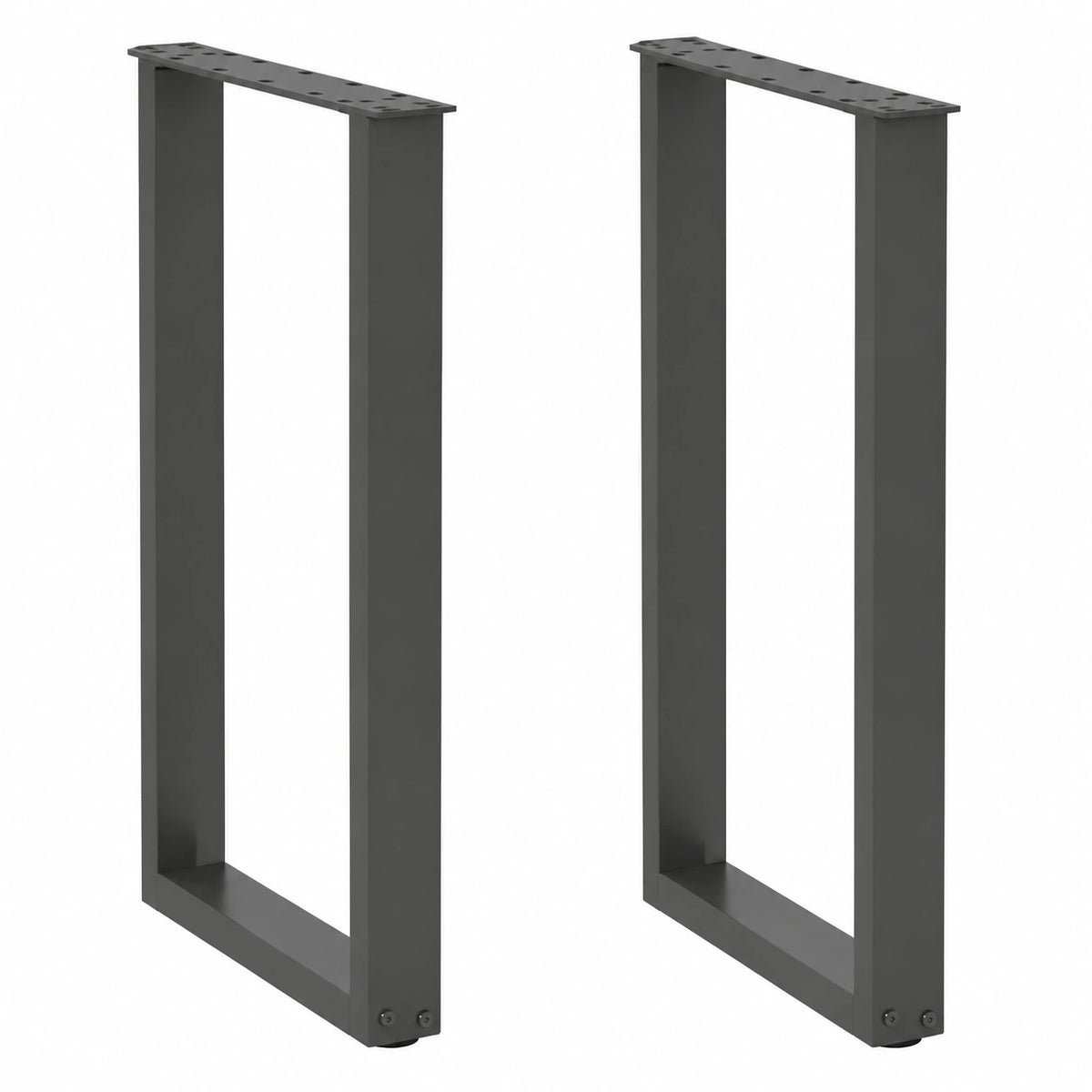 Industrielle Tischbeine U-Form, 2er-Set, Anthrazit, Höhenverstellbar, Stahl