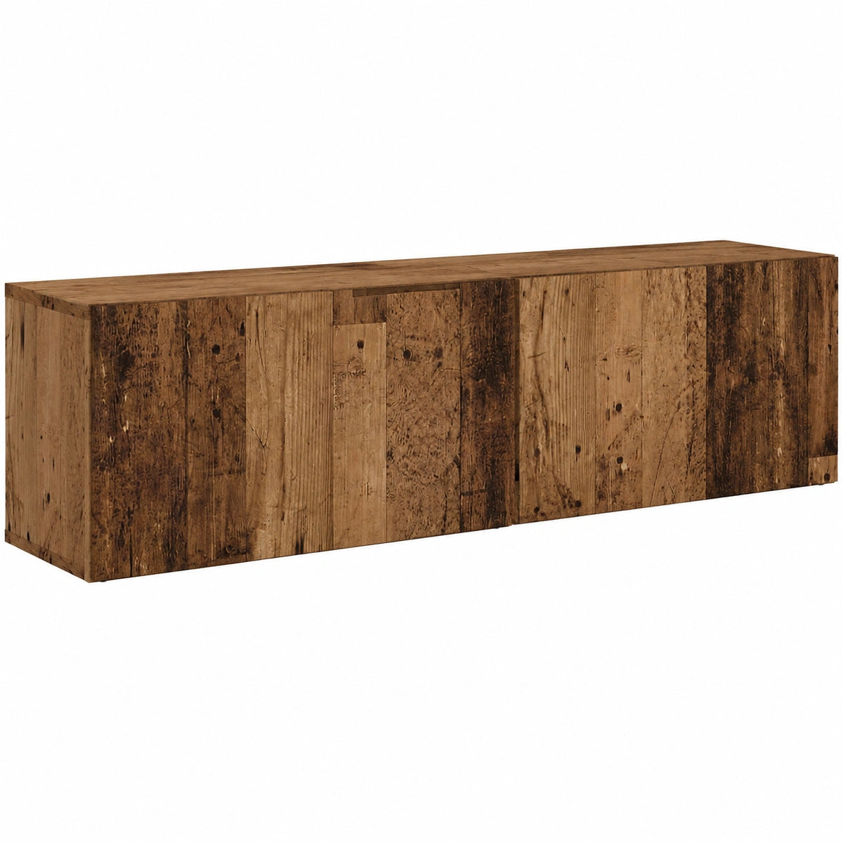 Fernsehtisch aus Altholz-Optik mit Schubladen, 120x30x30 cm
