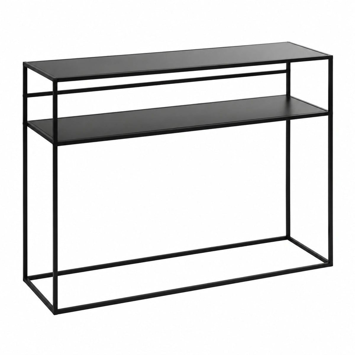 Moderne schwarze Metallkonsole - Maße: 112x81x28 cm