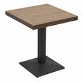 Homewell Quadratischer Esstisch für 4 Personen, Vintage-Design, 60 x 60 x 75 cm, Braun