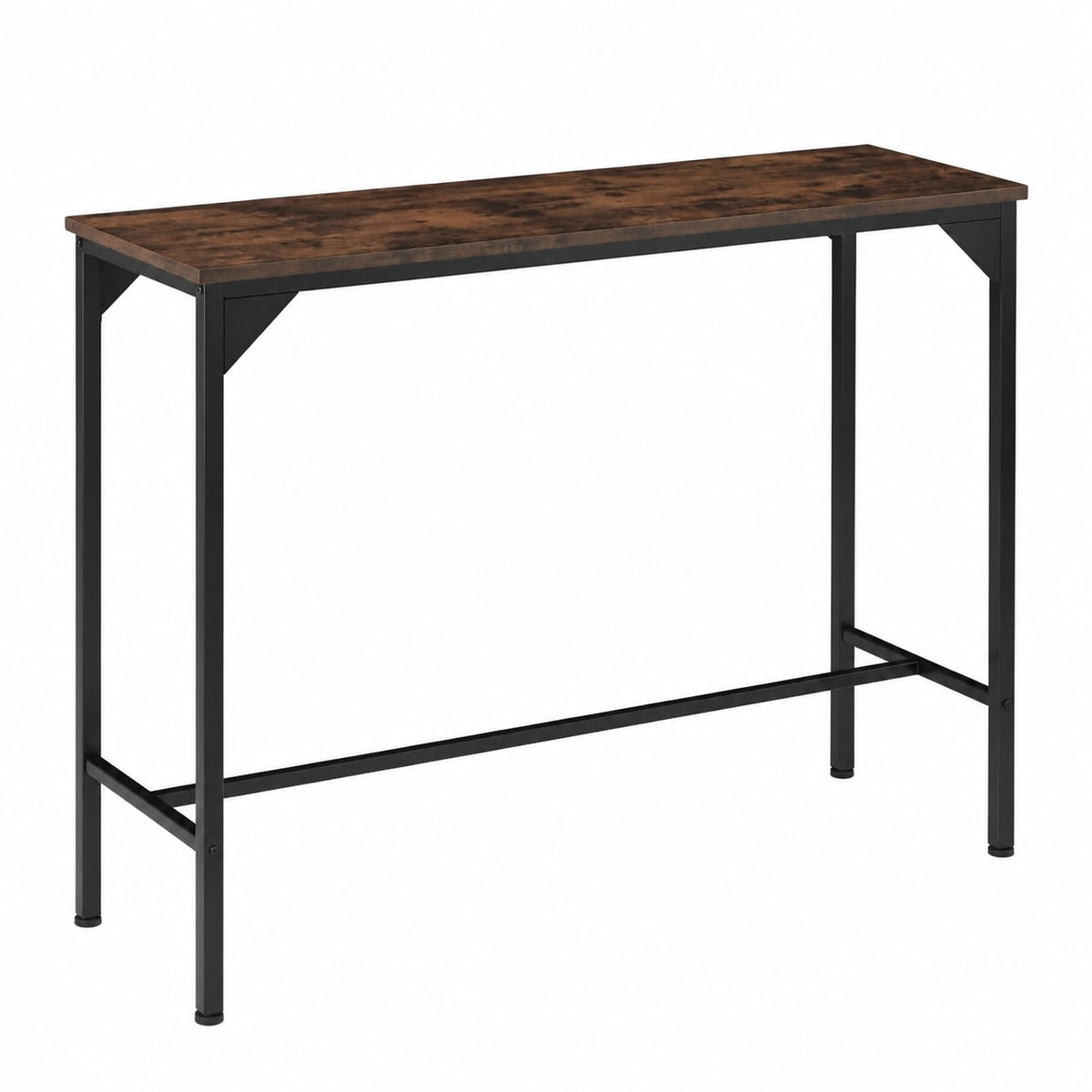 Industrieller Bartisch für Küche und Bar, 120 x 40 x 100,5 cm, Dunkelbraun