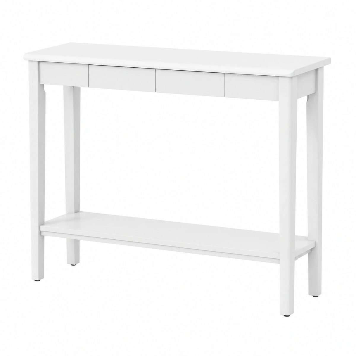 Schmaler Konsolentisch mit Schubladen, Weiß, 24,8 x 100 x 80 cm, für Flur und Wohnzimmer